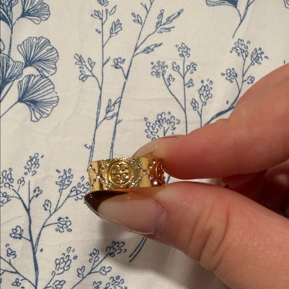 Tory Burch Gold Embellished Ring